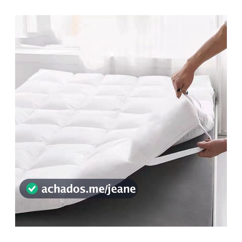 Pillow Top Protetor de Colchão 400 Fios Macio Super King Queen Casal