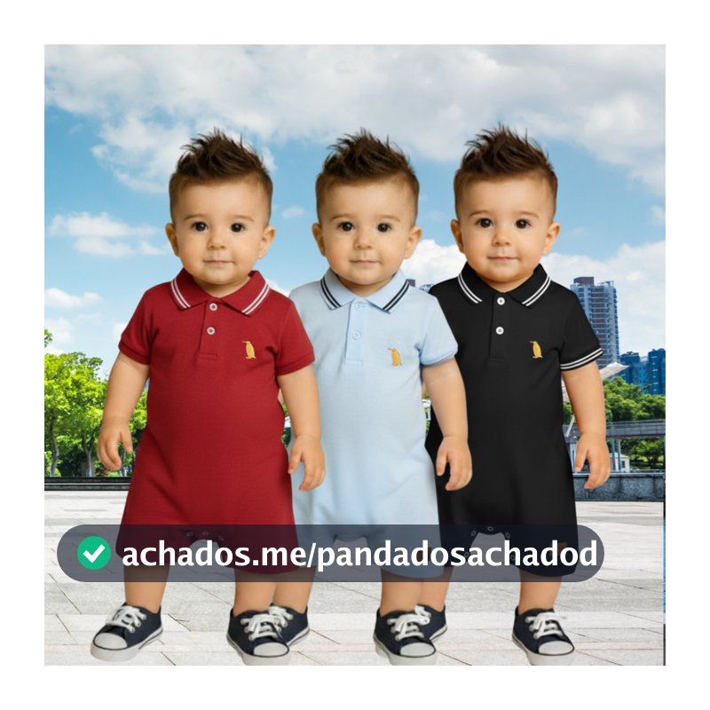 Macacão Curto Bebê Menino Romper Gola Polo de Criança Fashionista Roupa infantil Natal Ano Novo