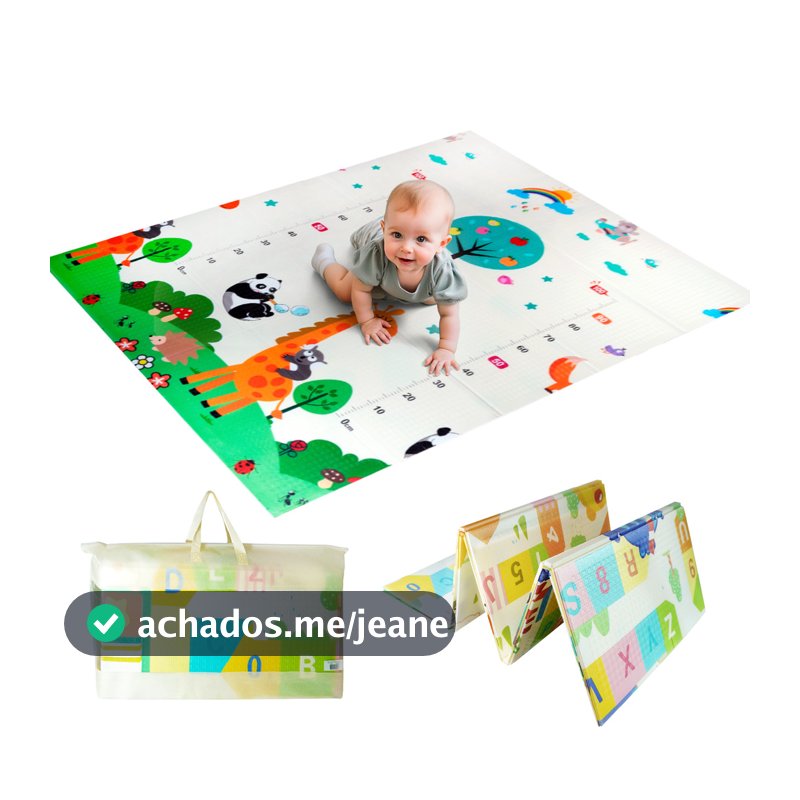Tapete Atividades Infantil Bebê Dobrável Tatame Dupla Face