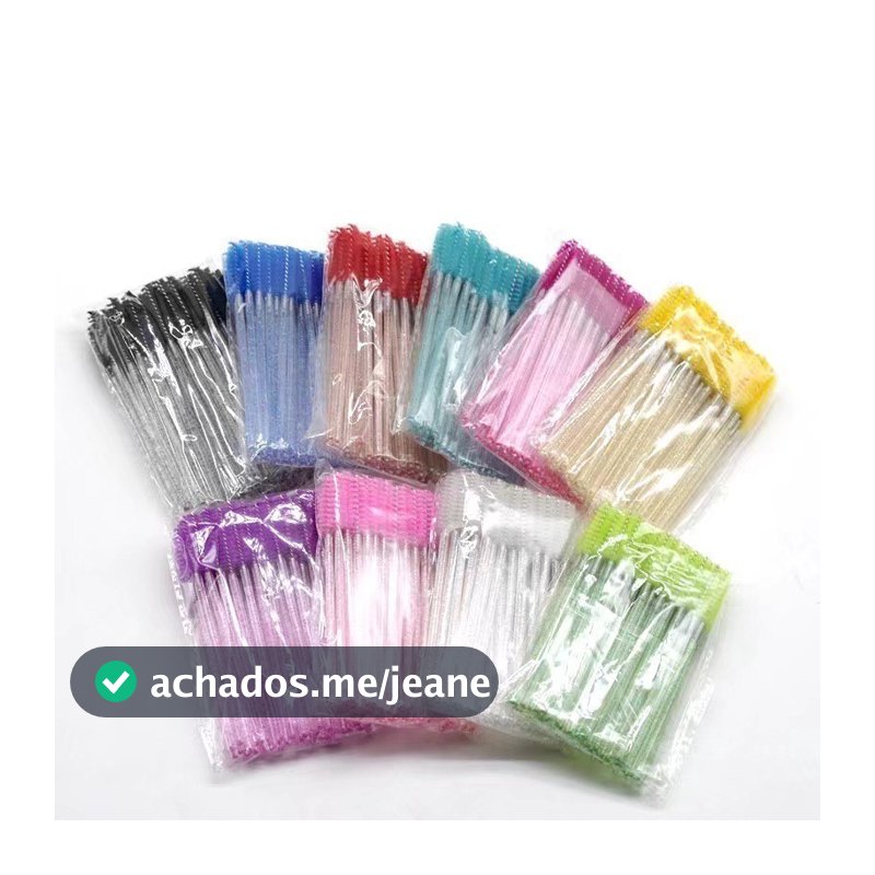 KIT 600 unidades escovinhas com glitter e sem Glitter Extensão de Cílios e sobrancelha--GUI ANA