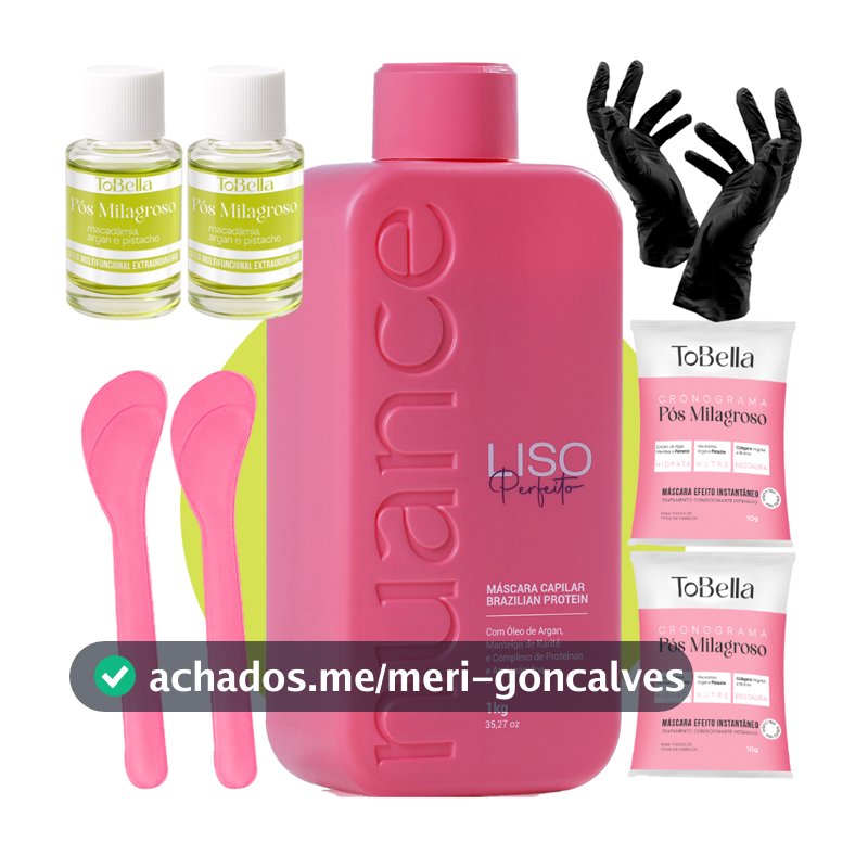 Nuance Escova Progressiva Organica Liso Perfeito 1L / 400ml / 200ml Original + Brindes