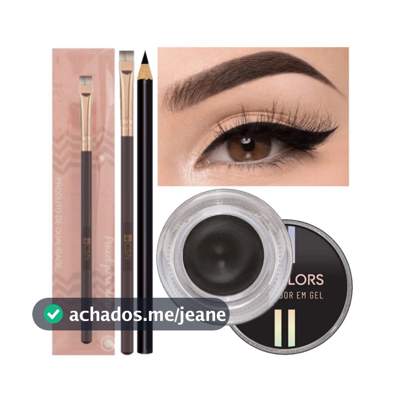 Delineador Em Gel Preto Para os Olhos com Pincel Longa Duração, Alta Pigmentação, Facil de Aplicar