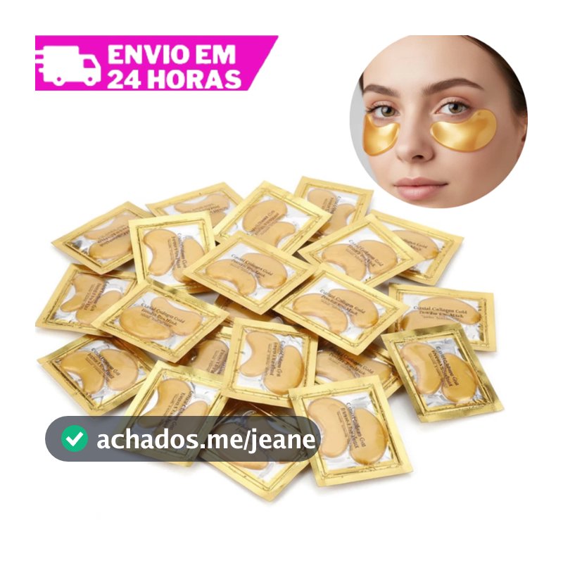 Kit Máscaras Colágeno Trata Olheiras Adesivo Antirrugas Gel Pads Skin Care Tratamento Olhos
