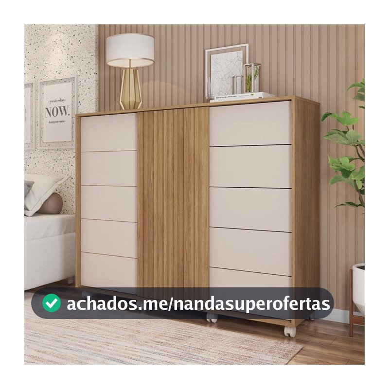 Cômoda Sapateira 2 Portas 5 Gavetas Marrom Pegasus Caemmun
