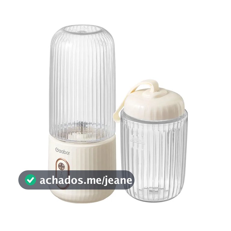 Liquidificador Portátil USB Gaabor - Lâminas de Aço Inox 304 com Carregamento USB-C