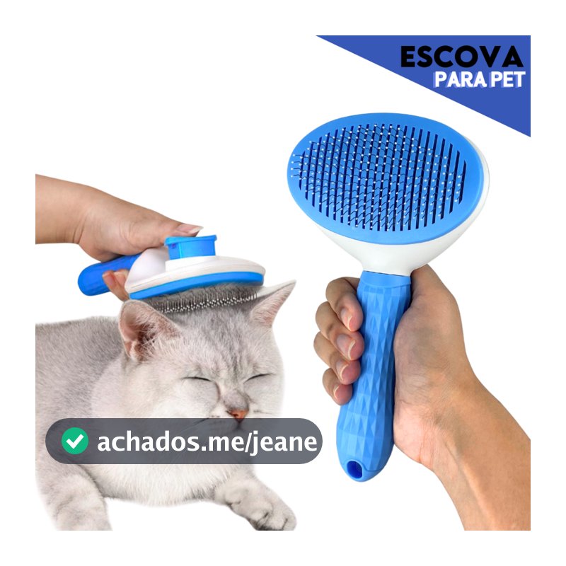 Escova Removedora Rasqueadeira Tira Pelos Mortos - Pet, Animais, Gato - Mazzal