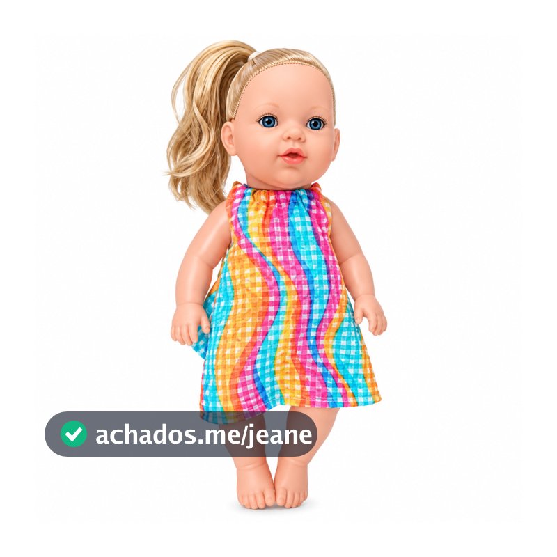 Boneca Infantil 34cm Brinquedo Naty Com Cabelo Bambola