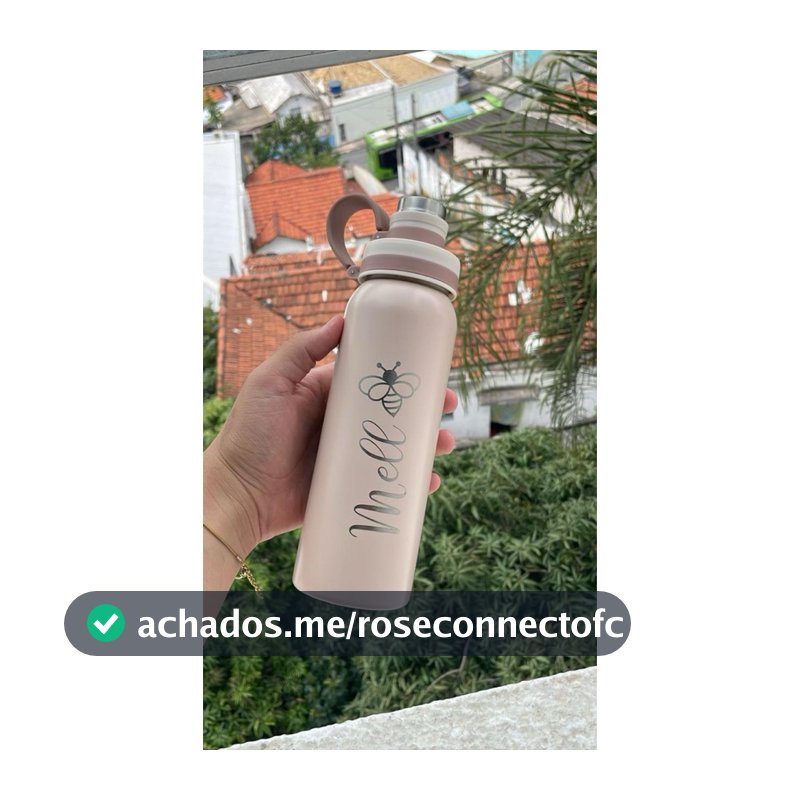 Garrafa Inox 800ml Personalizada com Nome – Tampa com Alça - Presente Criativo