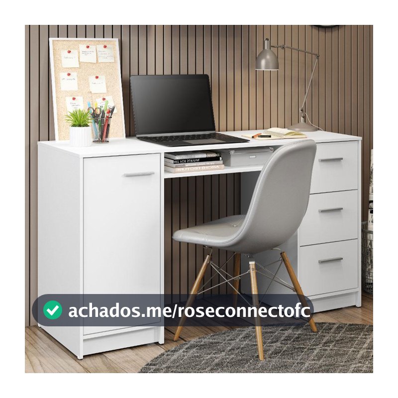 Escrivaninha Madesa Alaska 3 Gavetas 1 Porta