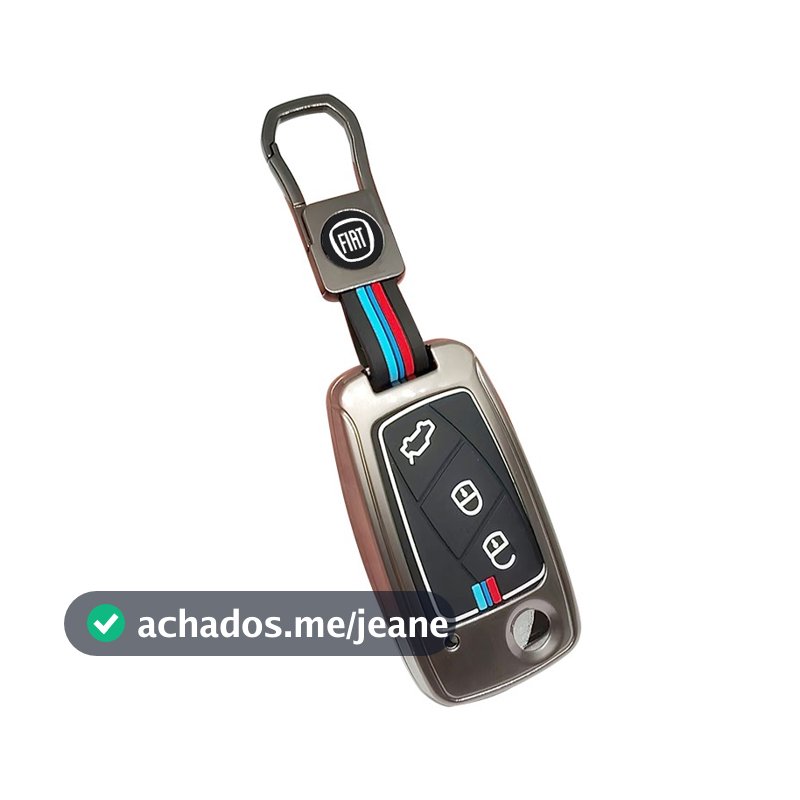 Capa De Chave De Carro Em Liga De Zinco Com Chaveiro Para Fiat Stilo Linea Idea Punto