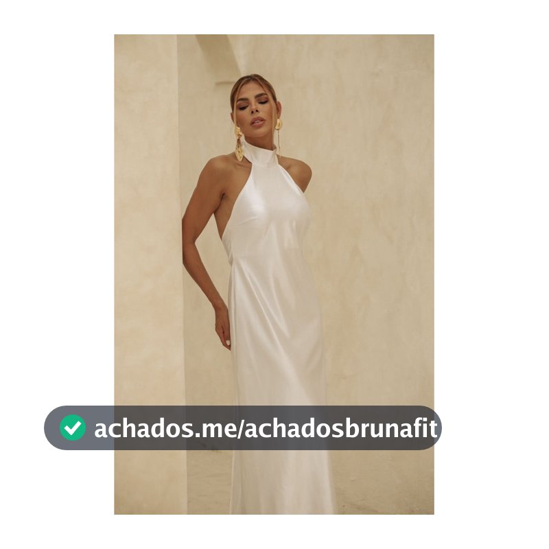 Vestido Feminino Gola Frente Única Elegante Moda Festa com Bojo