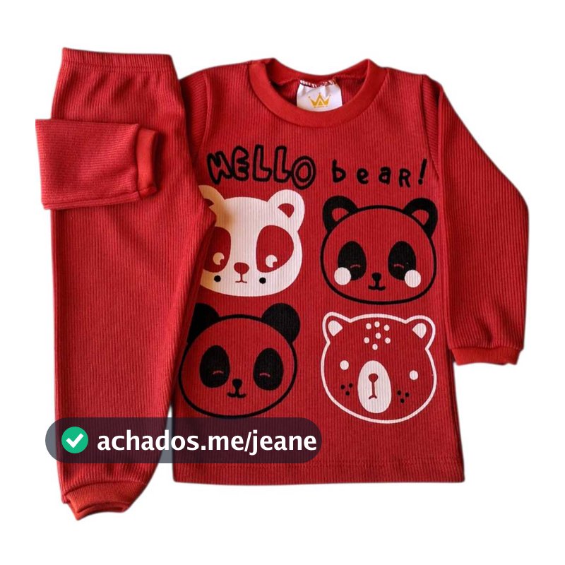 Conj Bebê Blusa Manga Longa Com Calça Canelado Menina/ Menino RN ao GG Ref 2001