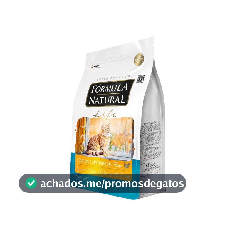 Ração Fórmula Natural Life Gatos Castrados Sabor Frango 10,1kg Adimax