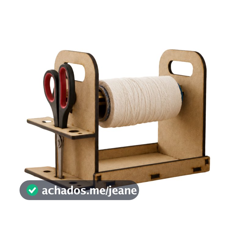 Porta Fios e Cones para Linhas Fios e Barbantes / suporte para cone de crochê em MDF 6mm crú