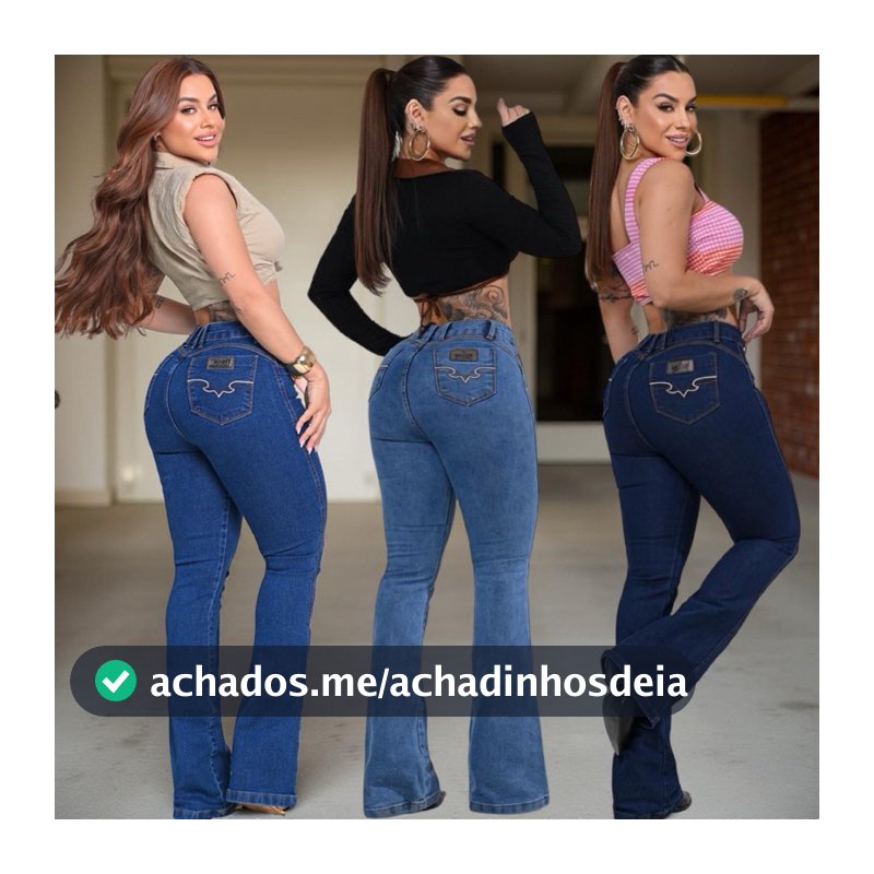 Calça Flare Country Lavagem Escura e Clara Marmorizada  Jeans Premium