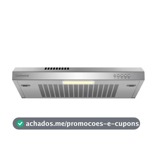 Depurador de Ar Continental 60cm Inox Alto Poder de Sucção e 3 Velocidades (DC6PG)