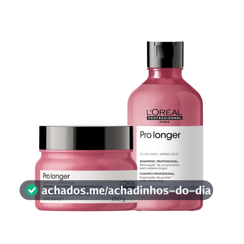 Kit L'Oréal Professionnel Pro Longer Shampoo 300ml e Máscara