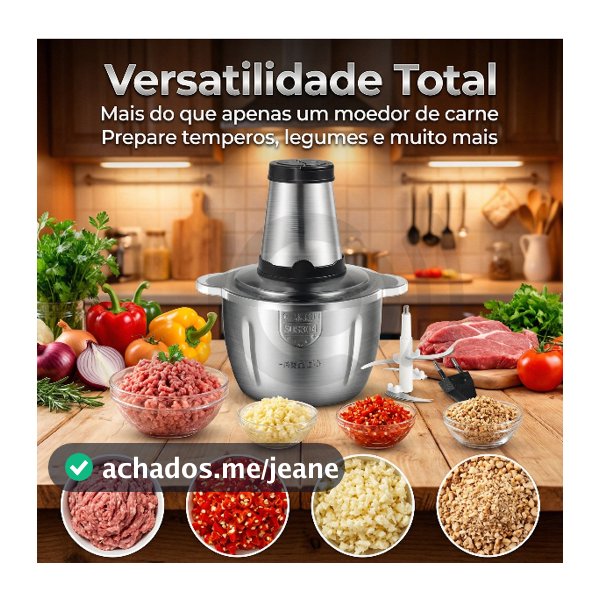 3L Picador De Alimentos COM ALÇA 110V/220V Moedor De Carne Elétrica Processador Cozinha Casa