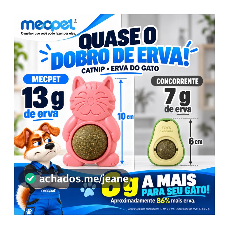 Brinquedo Interativo para Gatos Catnip Bola de Erva Natural Relaxante Mordedor Antiestresse Carinha e Corpinho de Gato