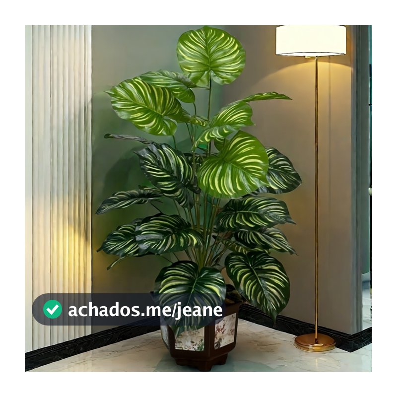 18Folhas Planta Artificial Palmeira Areca Real Toque Árvore artificial para decoração de casa 70 cm 18Folhas