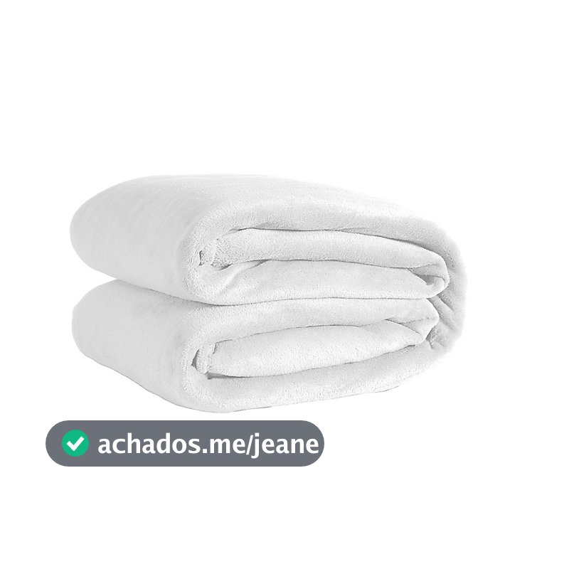 Manta Microfibra Lisa Casal Soft Veludo 2,40x1.80 Branca Branquíssima Cama Casal Sofá
