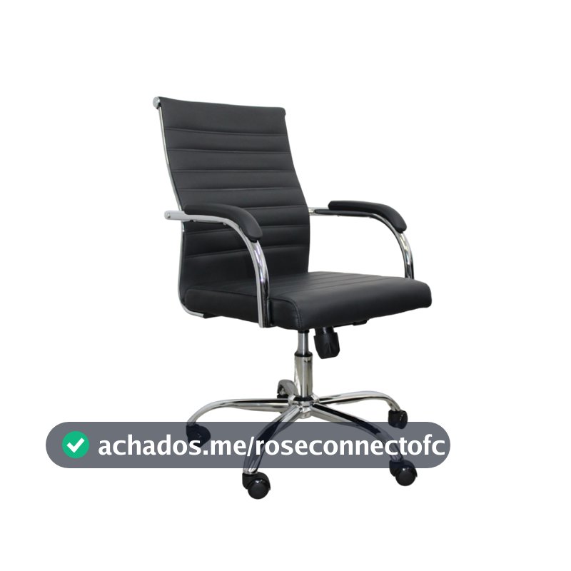 Cadeira Escritório Diretor Ergonômica Estofada Prem Florença 14D Preto