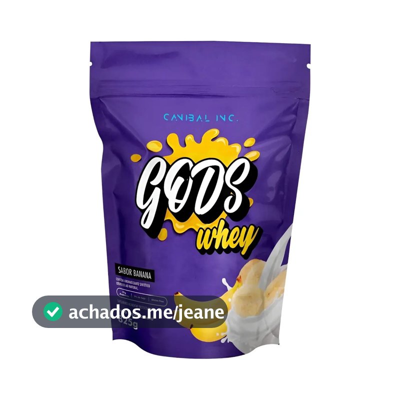 WHEY PROTEIN GODS WHEY 100% CONCENTRADO REFIL 900G CANIBAL INC – SABOR BANANA | WHEY PROTEIN