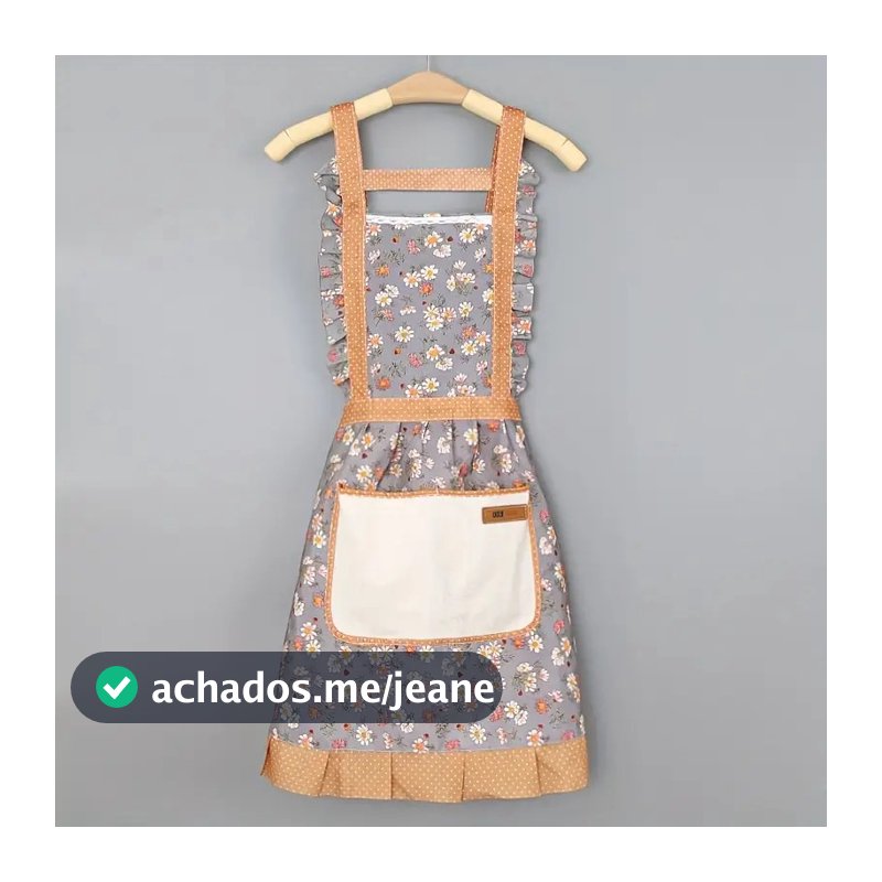 Avental De Princesa Em Renda Floral Com Um Bolso Para Toalhas De Mão À Prova D'água E Resistente Ao Oleo