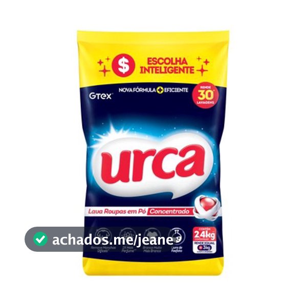 Lava Roupas Pó Urca Concentrado Sache 2,4KG