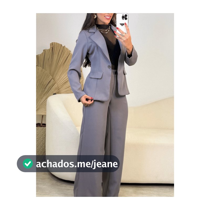 CONJUNTO ALFAIATARIA FEMININO BLAZER COM CALÇA PANTALONA ELEGANTE CLASSICO PREMIUM OUTONO INVERNO