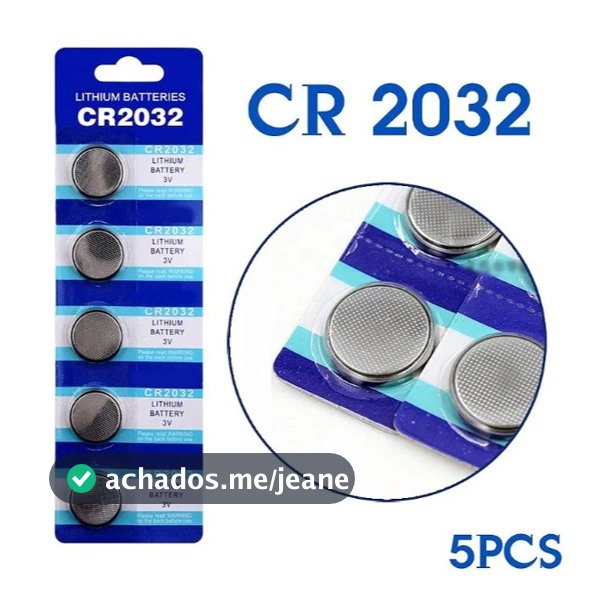 Bateria Cr2032 3v De Litio / Pilha Cr2032 - 5 Peças