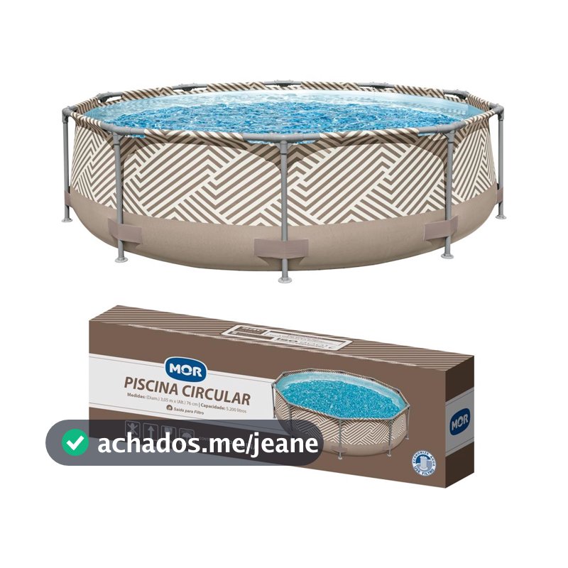 Piscina Redonda Estrutural PVC 5200 Litros 3.05 x 3.05m Mor