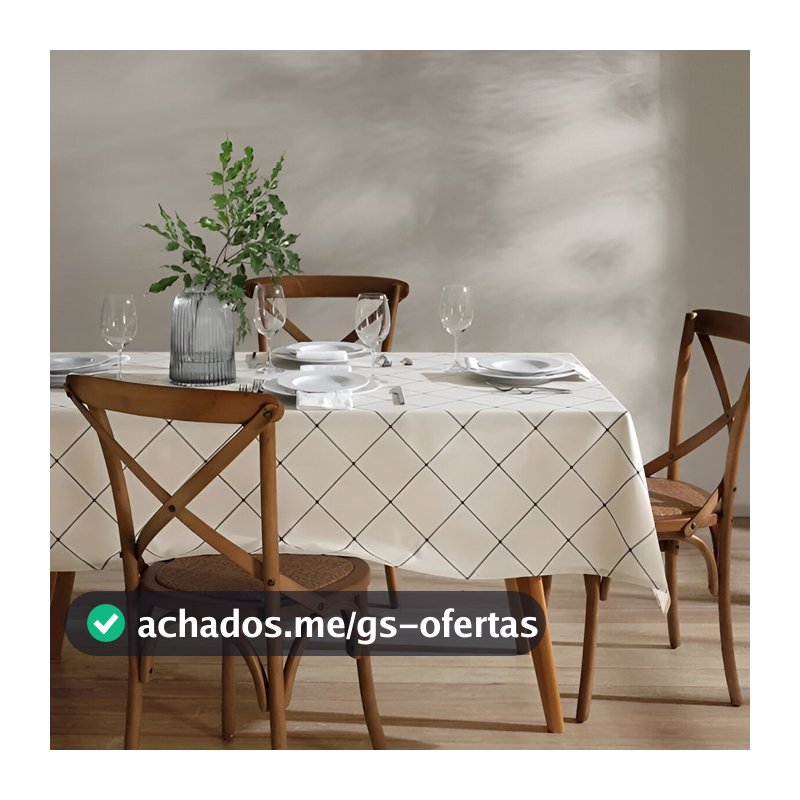 Toalha de Mesa Clean Athenas 6-8 Lug Limpa facil 1.60mx2.50m