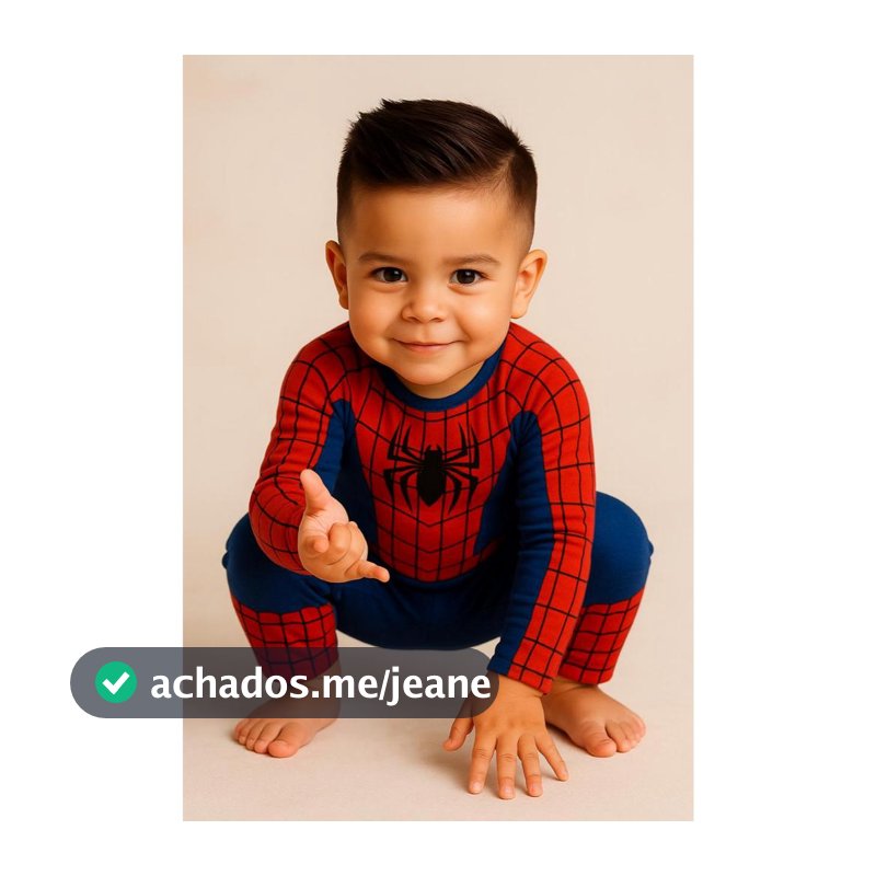 FANTASIA  INFANTIL HOMEM ARANHA COM ENCHIMENTO E MÁSCARA