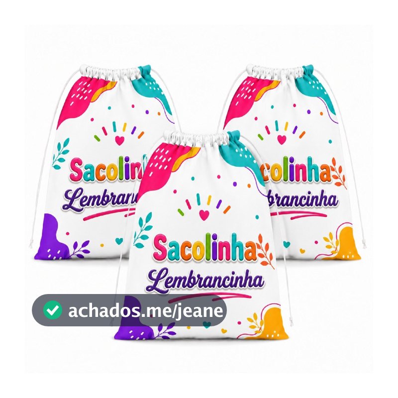 Sacolinha Surpresa Lembrancinha Personalizada com Nome Idade ou Foto 15 x 20 cm - 42