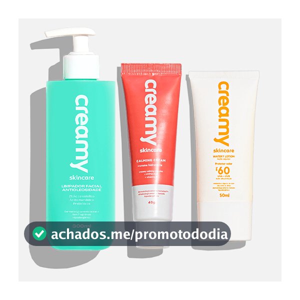 Kit Antioleosidade - Limpador Facial, Gel Creme Hidratante Facial Calming Cream, Protetor Solar FPS 60