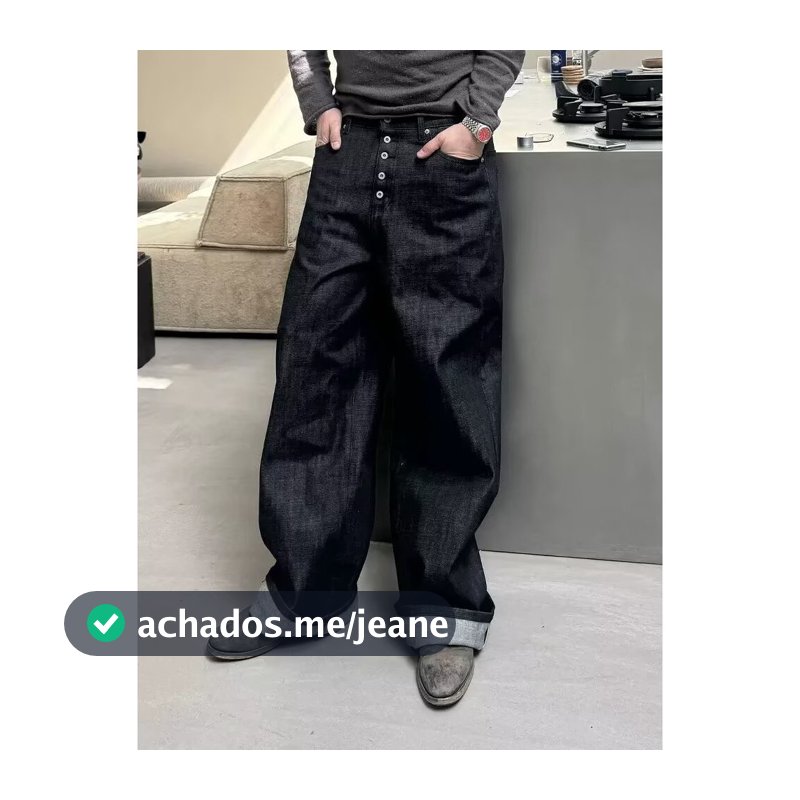 Estilo Hong Kong na moda masculina verão novo estilo 2025 carta única Jeans Hip Hop ins na moda High Street na moda rufi