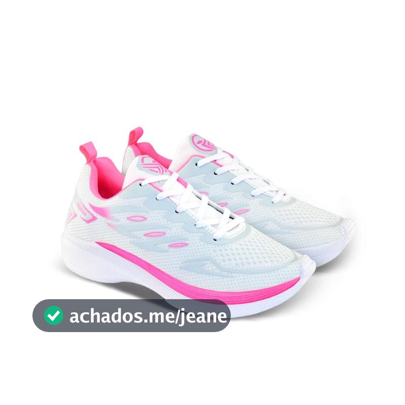 Tenis Feminino Escolar Academia Original FREEDOM Corrida Caminhada Lançamento Feminino BRANCO PINK