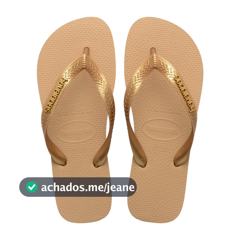 Chinelo Havaianas Top Logo Metálico