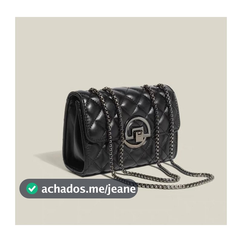 Bolsa Transversal Feminina Corrente Premium Couro PU Casual Elegante Para Uso Diário