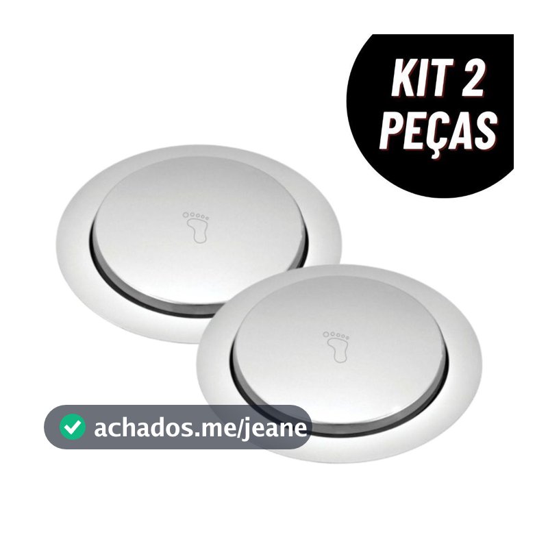 Ralos Inteligentes Click Redondo Prata 10x10Cm Inox Banheiro Lavabo Veda Cheiro