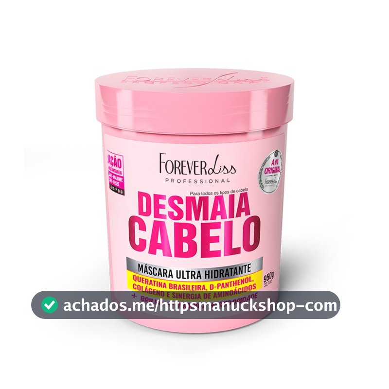 Máscara Ultra Hidratante Desmaia Cabelo Forever Liss 950G