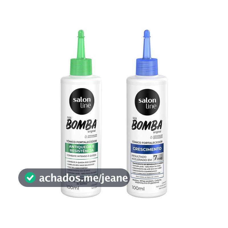 Kit Tônicos SOS Bomba Crescimento Acelerado + Antiqueda Salon Line