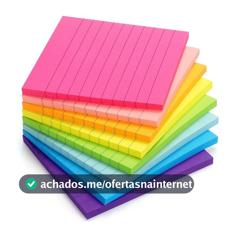 Blocos de Anotação Bloquinho Auto Adesivo Coloridos Pautados Vários Modelos Escritório