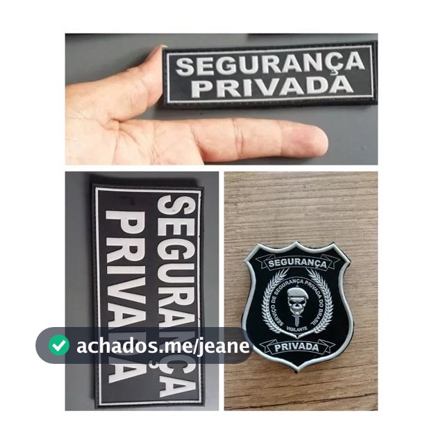 Kit Completo Patch Emborrachado Segurança Particular Privada