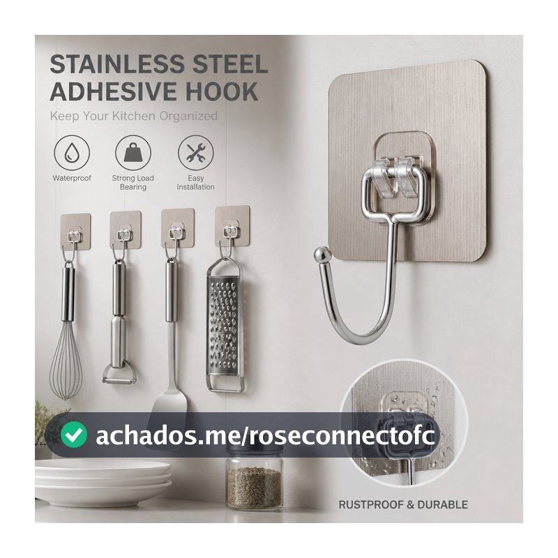 10 Ganchos Adesivos Parede Multi Funcional Autocolante Casa Cozinha Quarto Banheiro