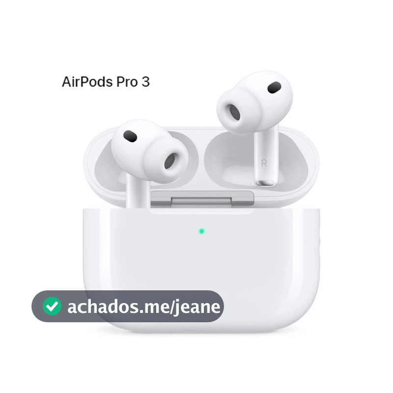 Fone de Ouvido Apple AirPods Pro 3 USB-C Magsafe com Cancelamento Ruído Original Apple