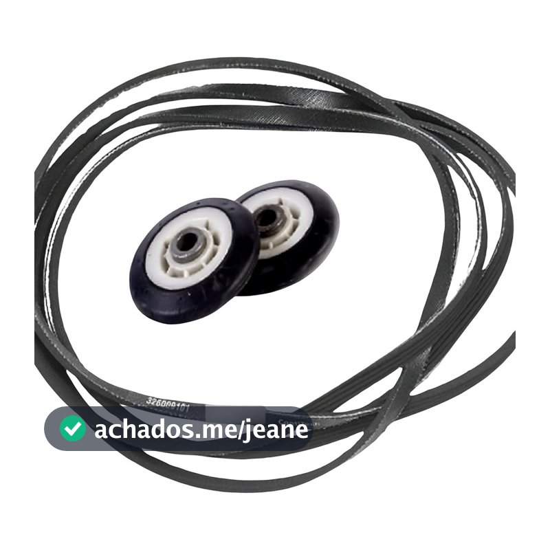 Kit Correia + 2 Roldanas Secadora Brastemp Original