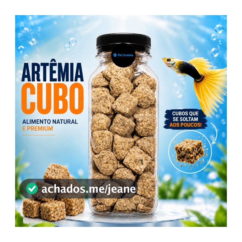 Artêmia Cubo Alimento Natural Rico em Proteínas 10g / 15g / 20g / 25g / 30g Para Peixes Corais Crustáceos Aquáticos
