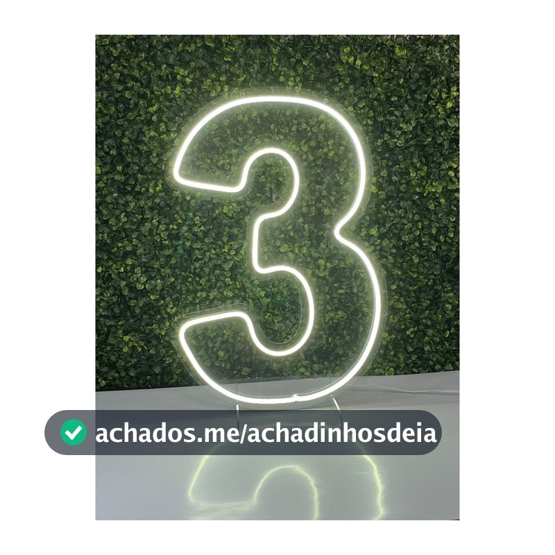 Ilumine seu Aniversário com Estilo Led Neon 0 A 9 Acrílico Cristal 50cm Altura-1 UNID